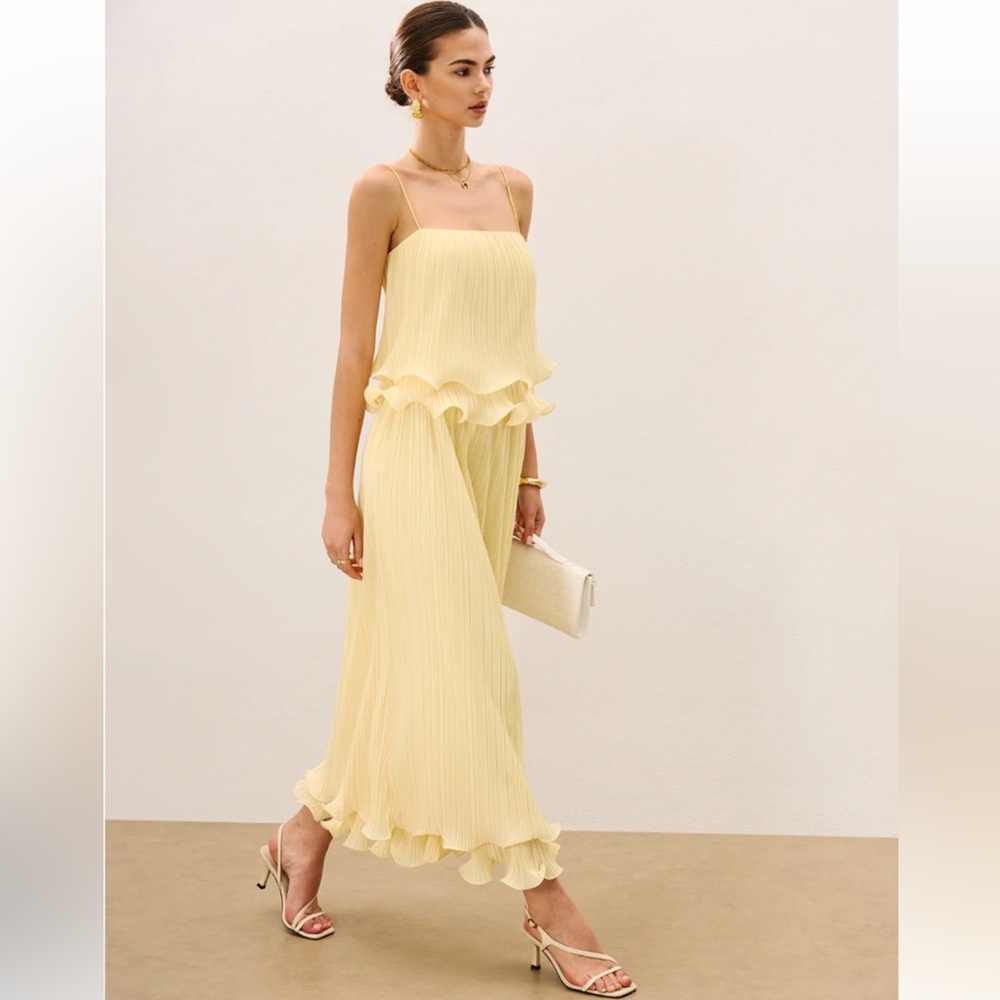 Commense Pleated Layered Ruffle Skirt Set - Picture 2 of 4